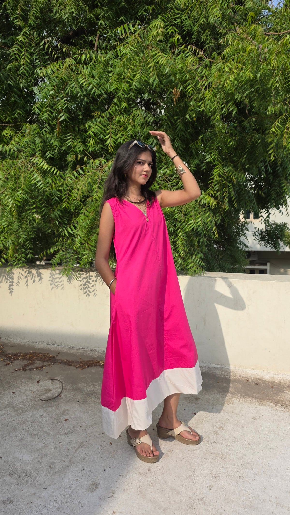 IRO Pink Color Block Dress