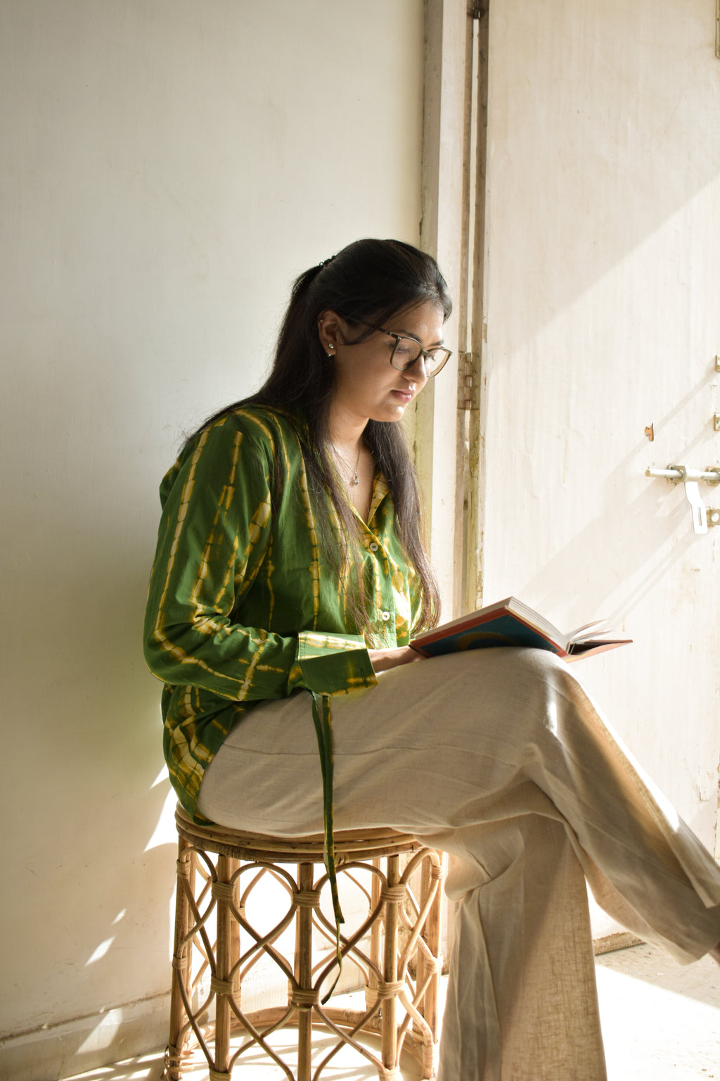 Bamboo shibori mul shirt