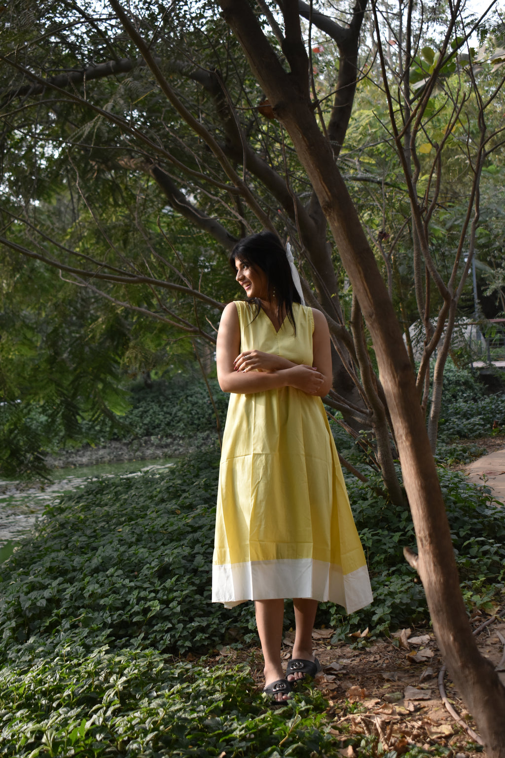 Butter yellow IRO pocket dress