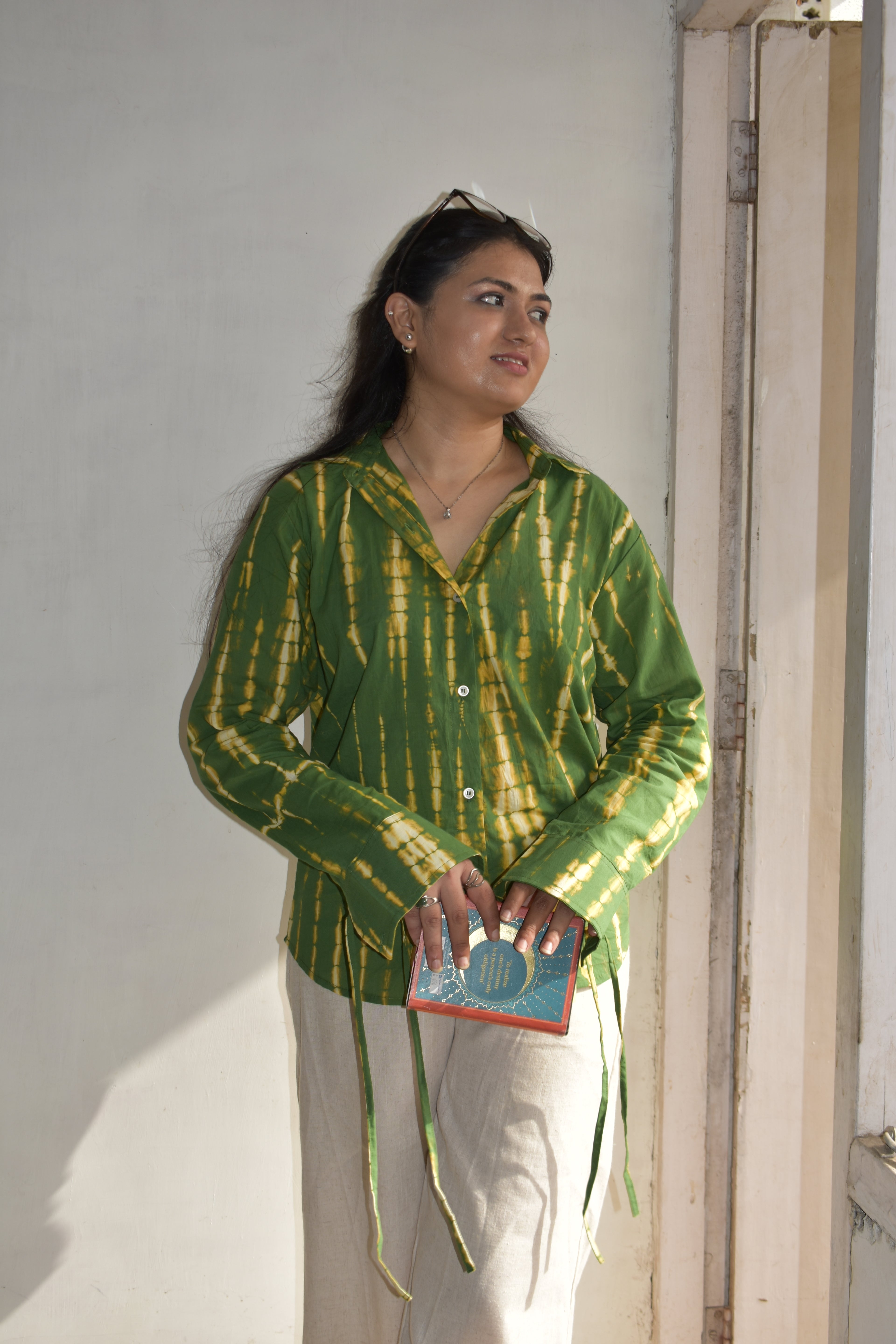 Bamboo shibori mul shirt